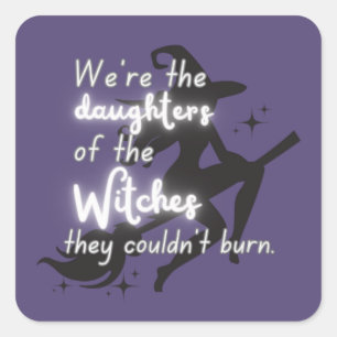 "Feminist Witch" Square Sticker