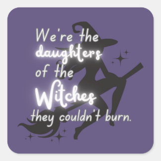 "Feminist Witch" Square Sticker