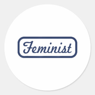Feminist Woman Power Vintage T Shirt Tee Gift Classic Round Sticker