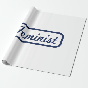 Feminist Woman Power Vintage T Shirt Tee Gift Wrapping Paper