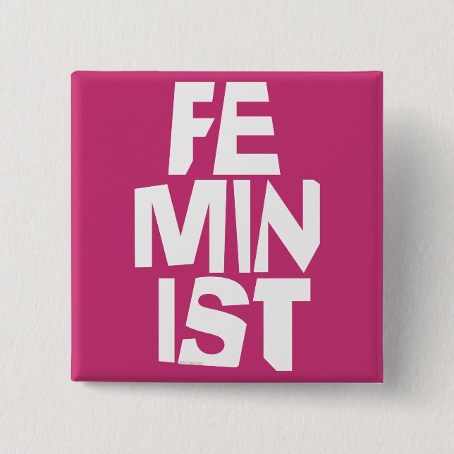 Feminist women female girl me too equal woman 15 cm square badge (Front)