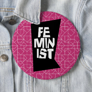 Feminist women female girl me too equal woman 6 cm round badge