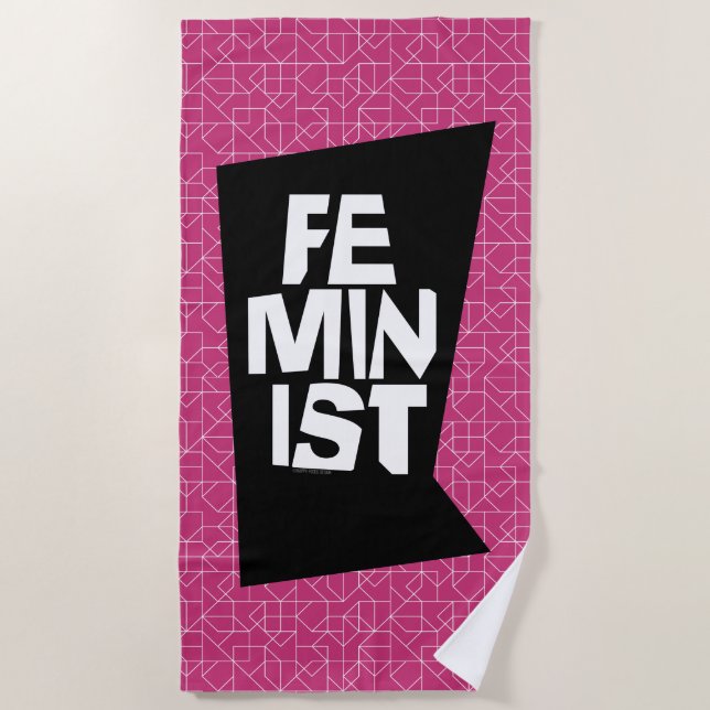 Feminist women female girl me too equal woman beach towel (Front)