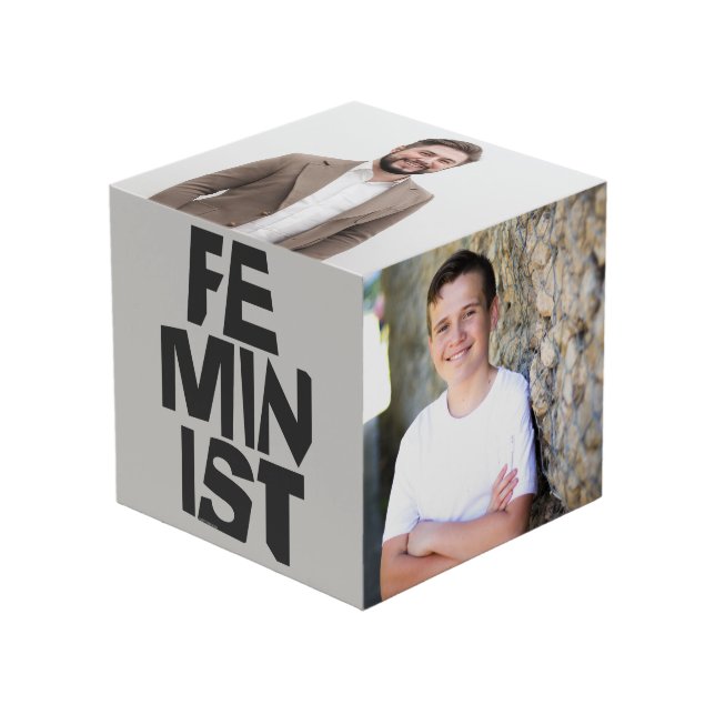 Feminist women female girl me too equal woman cube (Front Angled)