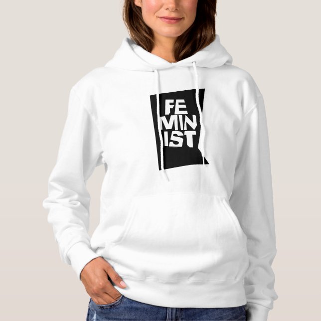 Feminist women female girl me too equal woman hoodie (Front)