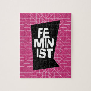 Feminist women female girl me too equal woman jigsaw puzzle