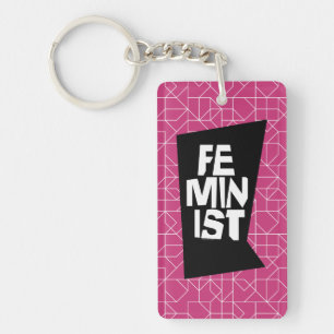 Feminist women female girl me too equal woman key ring