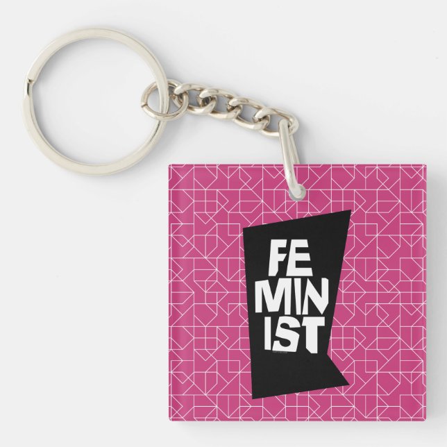 Feminist women female girl me too equal woman key ring (Front)