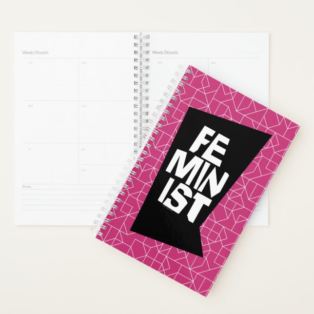 Feminist women female girl me too equal woman planner (Display)