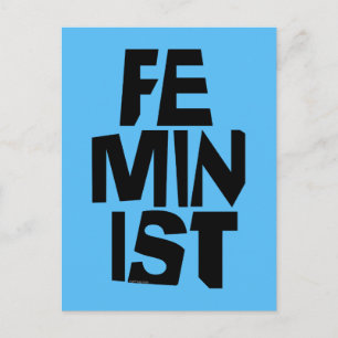 Feminist women female girl me too equal woman postcard
