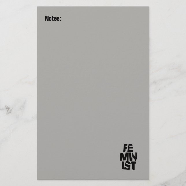 Feminist women female girl me too equal woman stationery (Front)