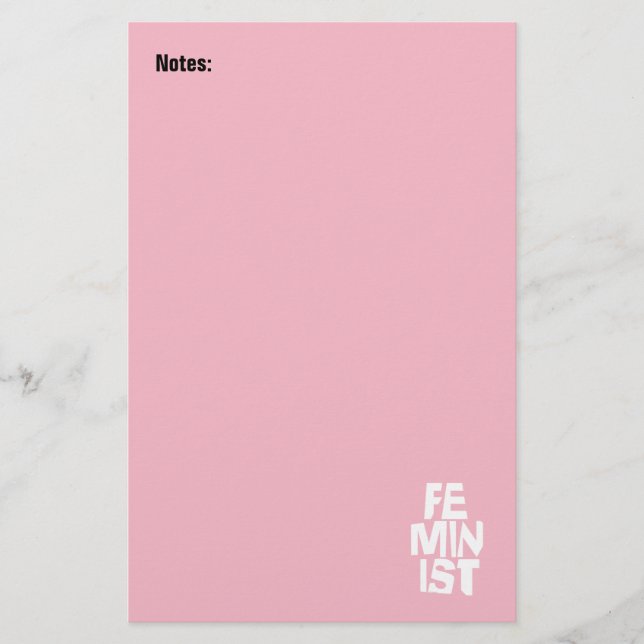 Feminist women female girl me too equal woman stationery (Front)