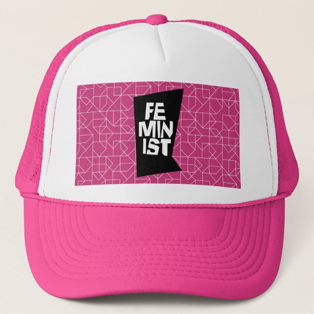 Feminist women female girl me too equal woman trucker hat (Front)