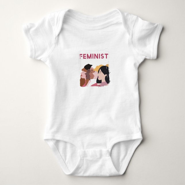 Feminists Baby Bodysuit (Front)