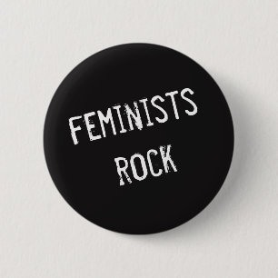 Feminists Rock 6 Cm Round Badge