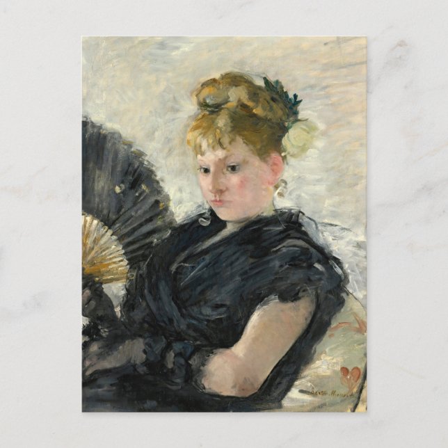 Femme À L’éventail | Berthe Morisot Postcard (Front)