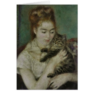 Femme au Chat - Pierre Auguste Renoir