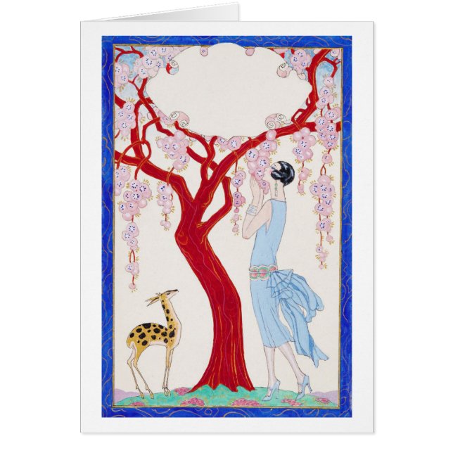 Femme, faon et arbre rouge (Front)