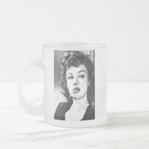 Femme Fatale Frosted Glass Coffee Mug