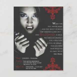 Femme Fatale Halloween Party Invite