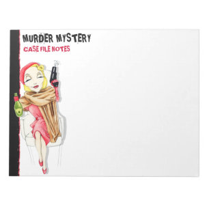 Femme Fatale Murder Mystery Large Notepad