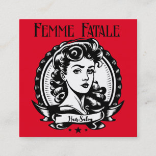 Femme Fatale Personalise Square Business Card