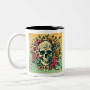 Femme Forte Skull Two-Tone Coffee Mug