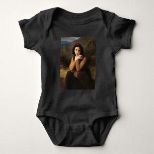 Femme Mignonne of Young Woman by Bouguereau Baby Bodysuit