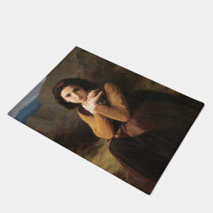 Femme Mignonne of Young Woman by Bouguereau Doormat