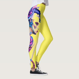 Femme Punk Cascading Floral Leggings