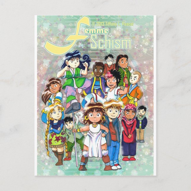 Femme Schism Chibi Group Postcard (Front)