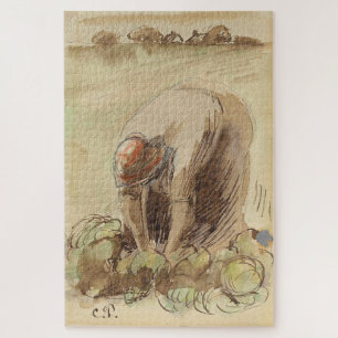 Femme se cambrant (1890) by Camille Pissarro Jigsaw Puzzle