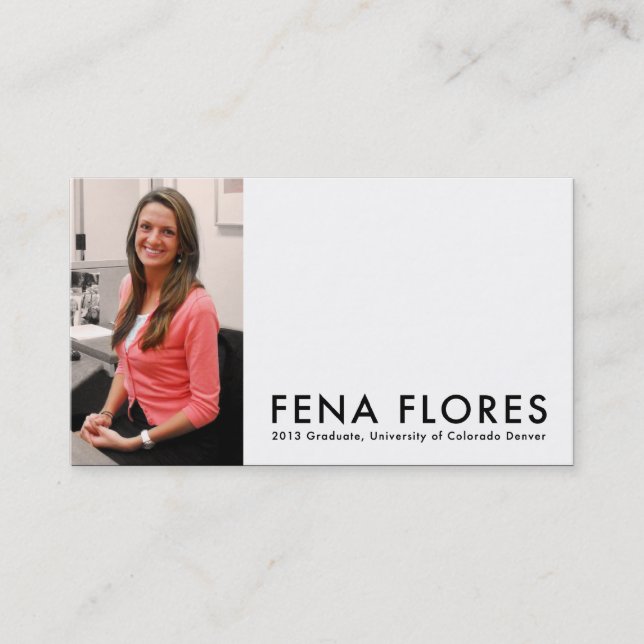 fena flores : graduate calling card (Front)