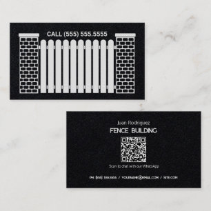 Fence Building Custom QR Business Card