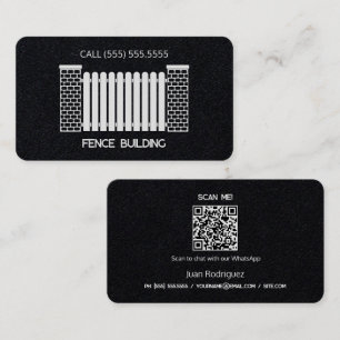 Fence Building Custom QR Business Card