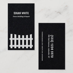 Fence Building & Repair Business Card