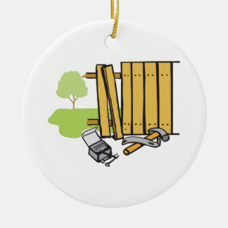 FENCE CERAMIC TREE DECORATION