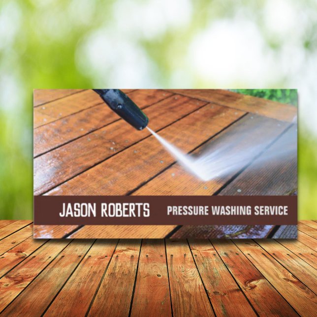 Fence Cleaning House Power Washer Pressure Washing Business Card (Fence Cleaning House Power Washer Pressure Washing Business Card)