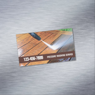 Fence Cleaning House Power Washer Pressure Washing Magnetic Business Card