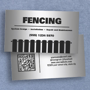 Fence Custom QR Business Card