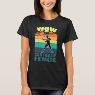 Fence Fencing Sport Plastron Epee Sabre Fencer Quo T-Shirt