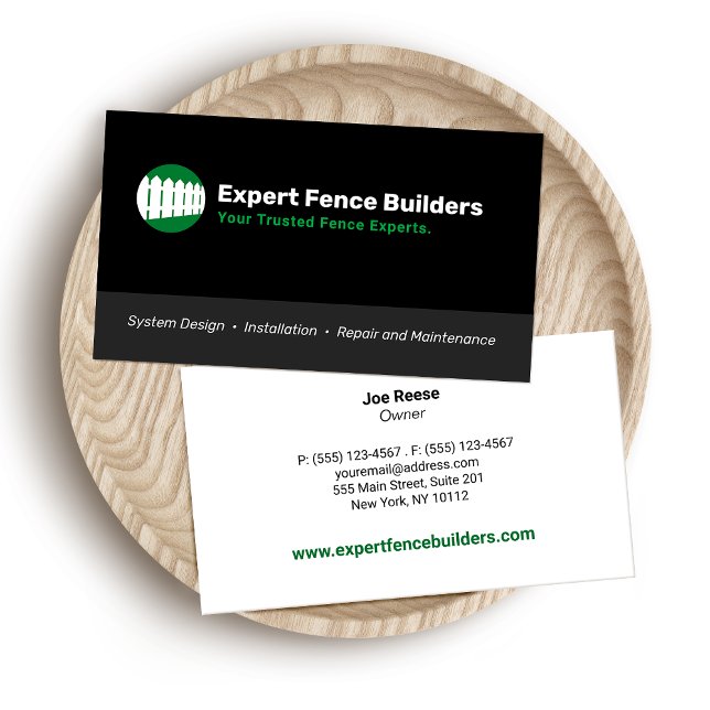 Fence Installation and Repair Business Card (Creator Uploaded)