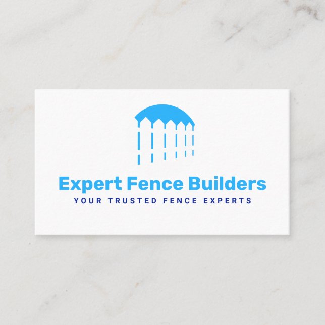 Fence Installation  Installer Business Card (Front)