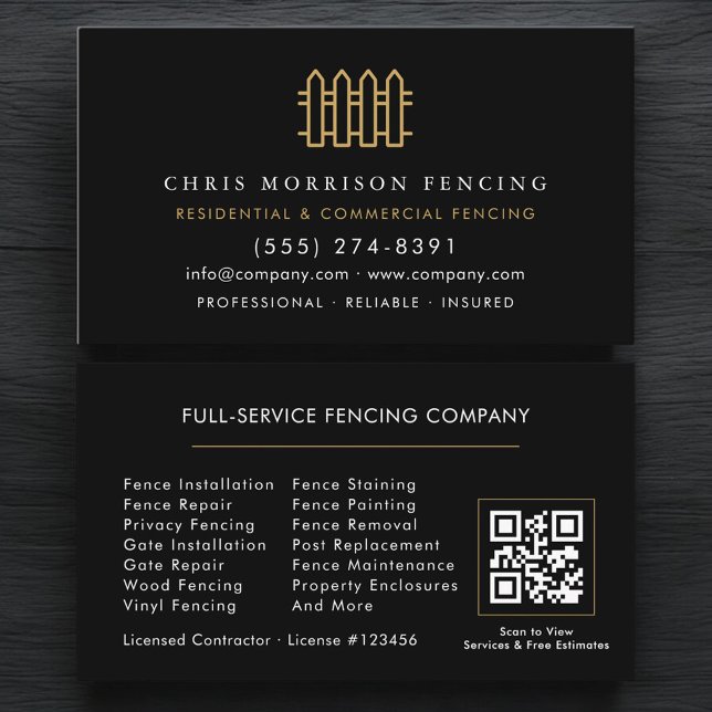 Fence Installation QR Code Business Card (Creator Uploaded)