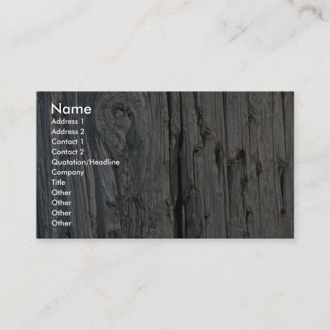 Fence post close-up business card (Front)