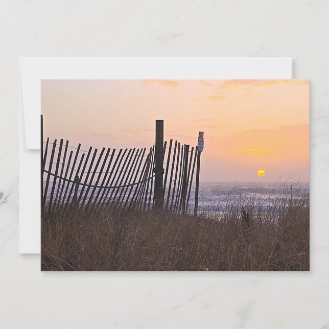 fence sunset invitation (Front)