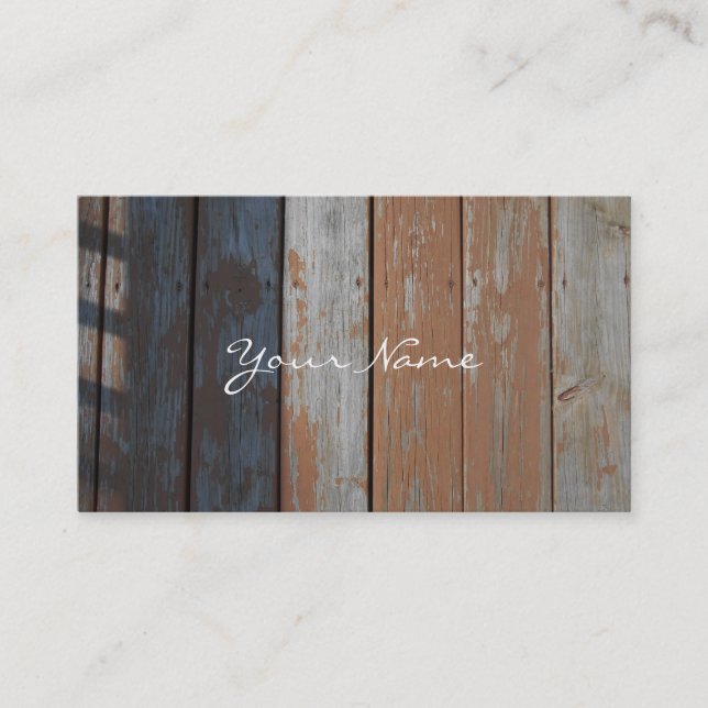 Fence Wooden Wood Farm Country Business Cards (Front)