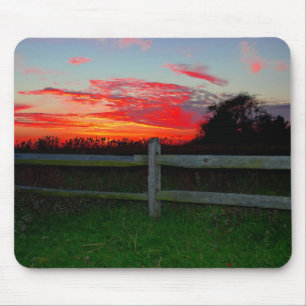 Fenced in Sunset Mousepad