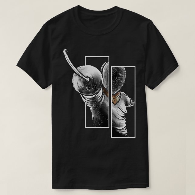 Fencer from the front  Fencing  T-Shirt (Design Front)