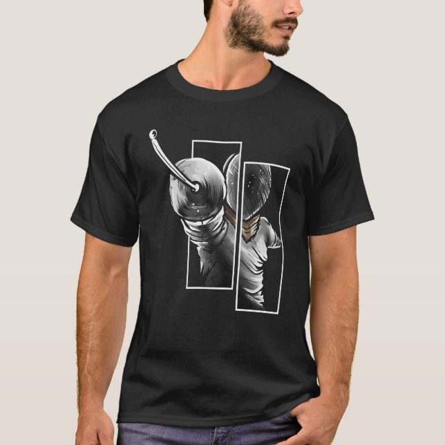 Fencer From The Front - Fencing T-Shirt (Front)